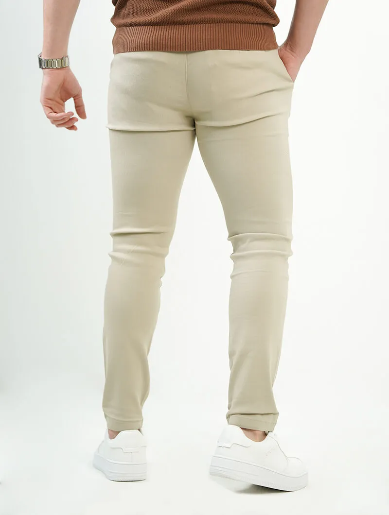 Pantalon slim en coton
